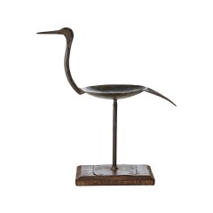 BIRD CANDLE HOLDER BROWN    - CANDLE HOLDERS, CANDLES